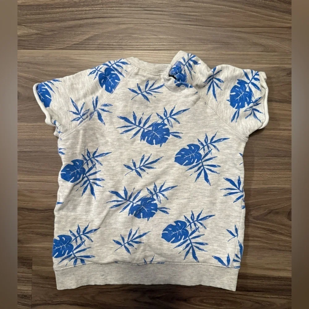 H&M Kids Blue and Yellow Tropical Tee size 2T Boys